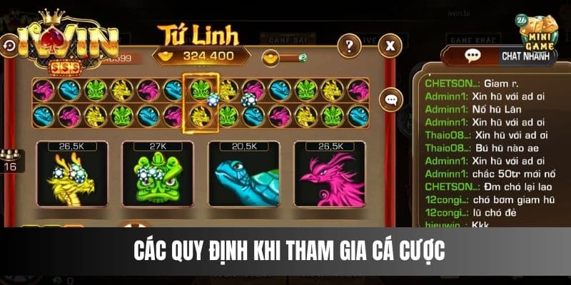 Các quy định khi tham gia cá cược