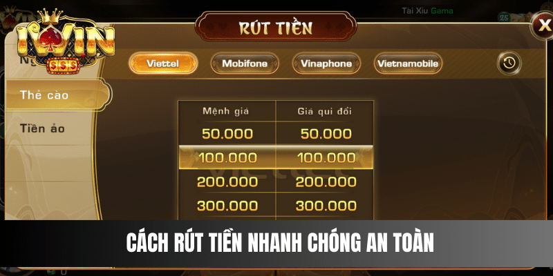 Cách rút tiền nhanh chóng an toàn